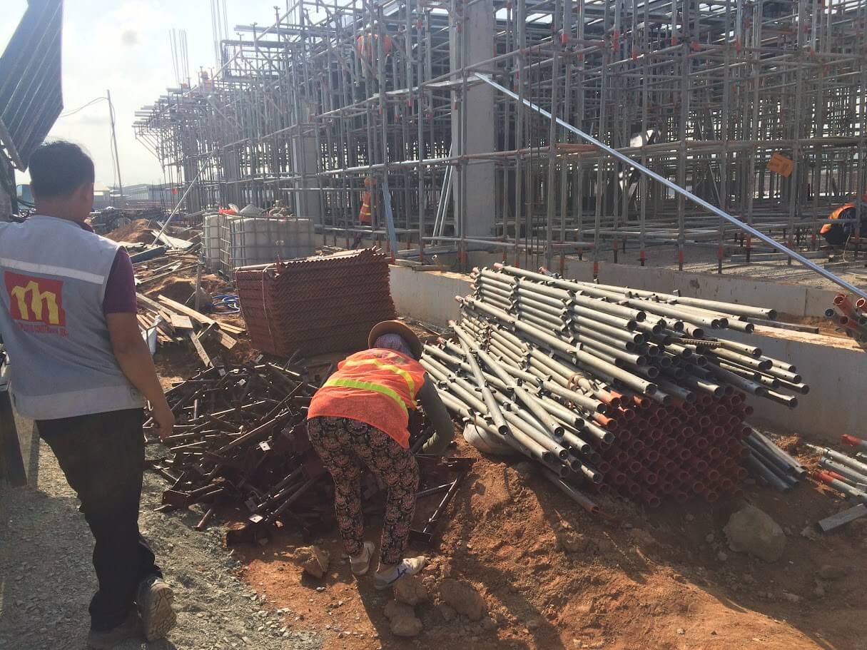 Hệ giàn giáo nêm chống sàn tại công trình