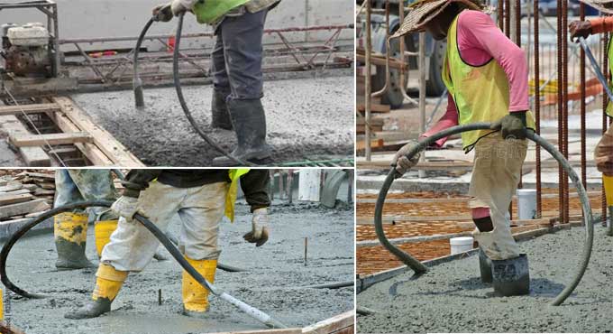 Thuê máy đầm dùi bê tông: giải pháp tối ưu cho công tác đổ cốp pha xây dựng