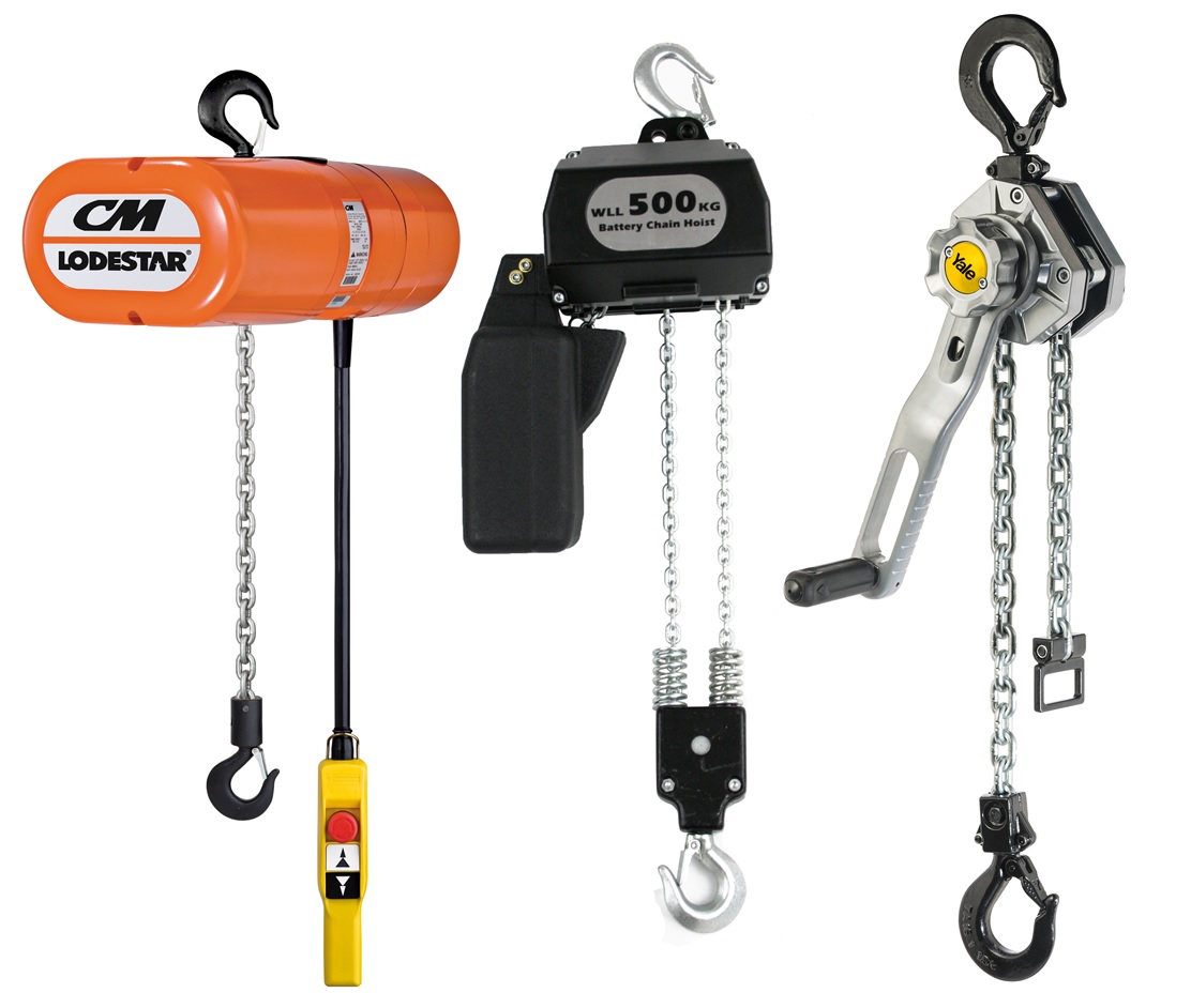 Pa lăng xích sử dụng tại công trình