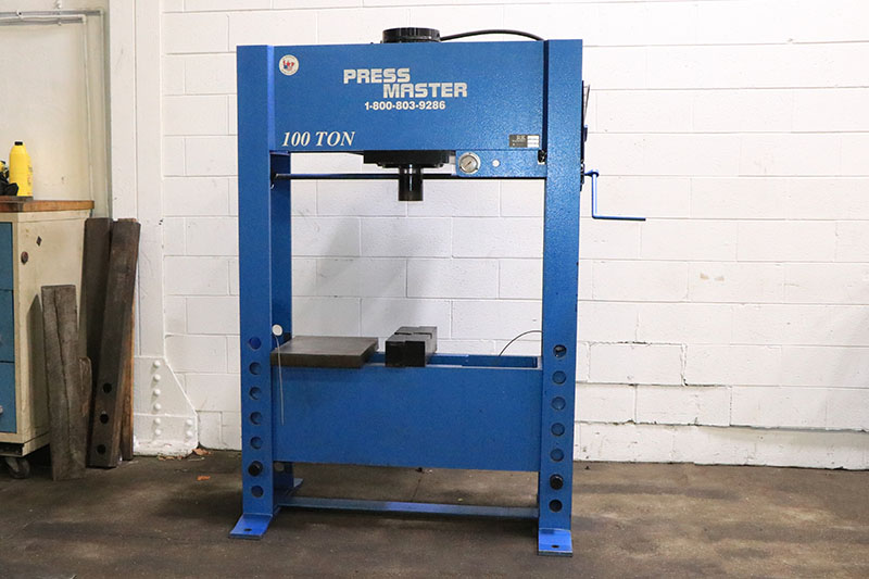 Máy ép thủy lực khung H 100 tấn Pressmaster cũ dùng ép cơ khí