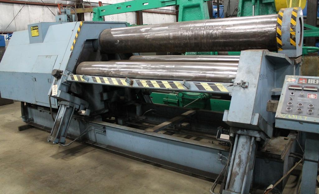 Thu mua máy lốc tôn cũ các loại – 3 trục, 4 trục, thủy lực, CNC | Thiên Phú 3 Máy lốc tôn 4 trục BERTSCH cũ có bộ cán lớn và bảng điều khiển