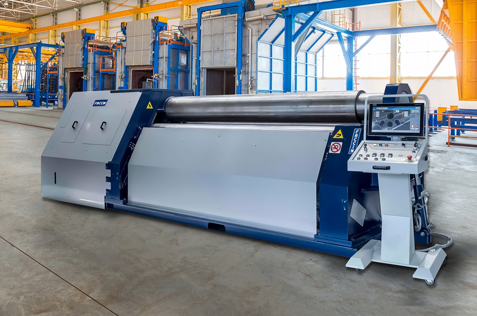 Thu mua máy lốc tôn cũ các loại – 3 trục, 4 trục, thủy lực, CNC | Thiên Phú 20 Máy lốc tôn thủy lực 4 trục Faccin 4HEL công nghiệp