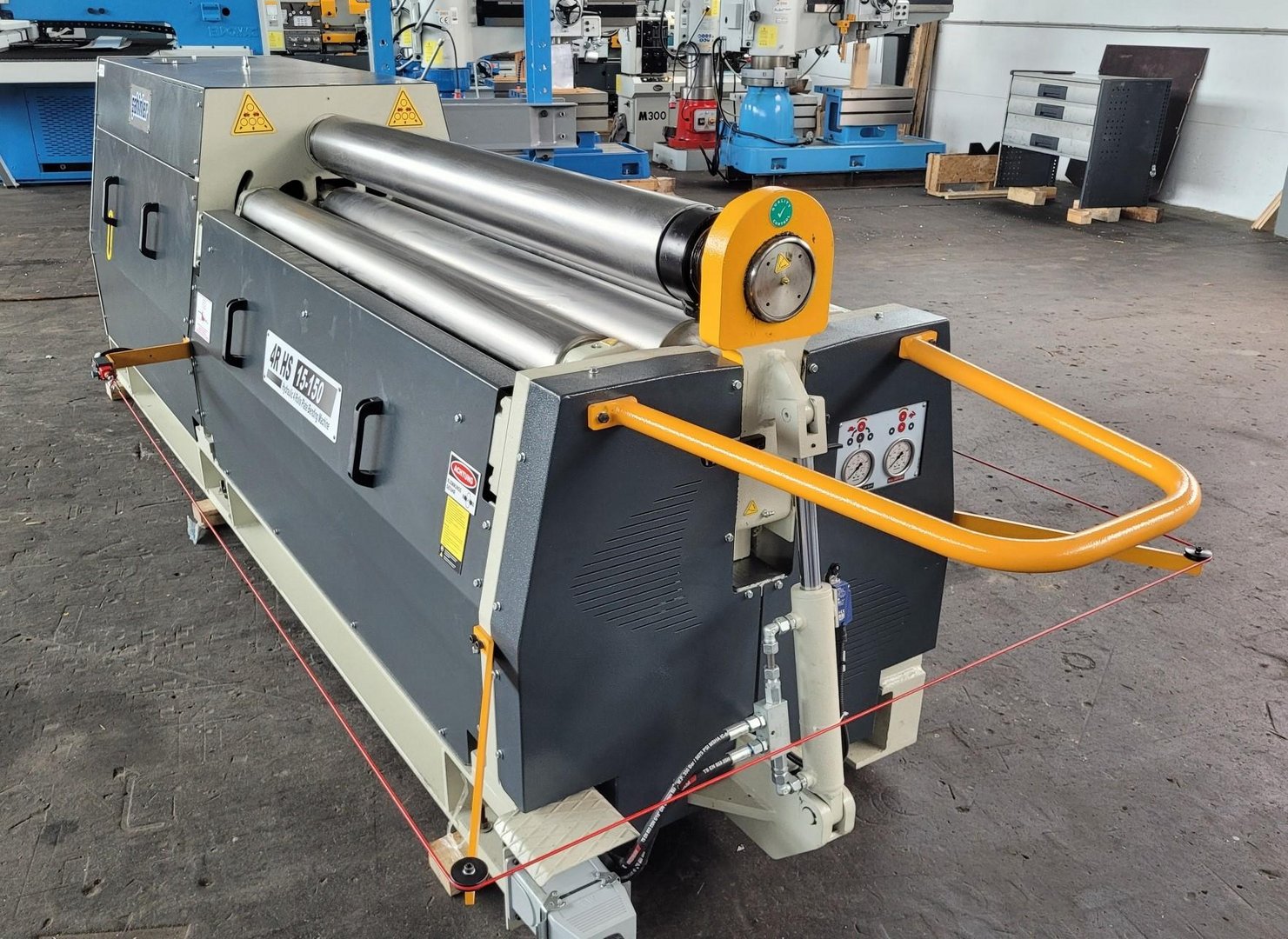 Thu mua máy lốc tôn cũ các loại – 3 trục, 4 trục, thủy lực, CNC | Thiên Phú 4 Máy lốc tôn thủy lực 4 trục Sahinler có trục cán bóng và cơ cấu bảo vệ