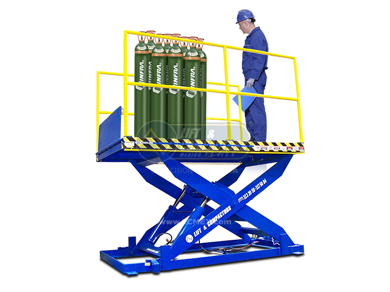 Sàn nâng hàng bằng kết cấu cắt kéo trong hệ bốc xếp công nghiệp